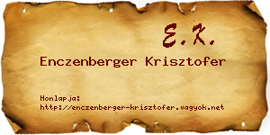 Enczenberger Krisztofer névjegykártya
