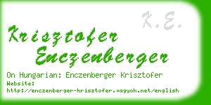 krisztofer enczenberger business card